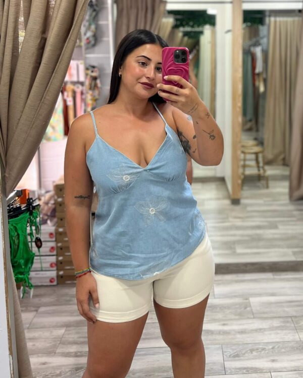 Camiseta Vaquera Flores