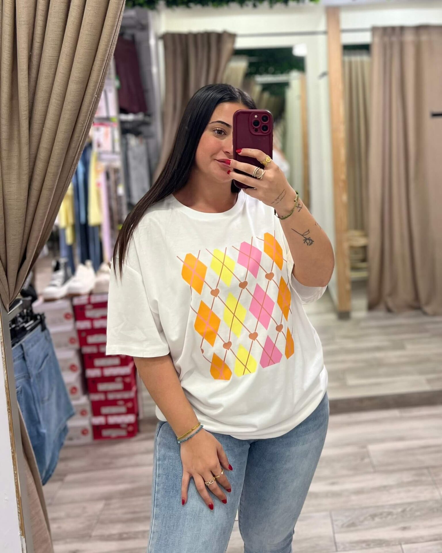 Camiseta Rombos Oversize - Imagen 3